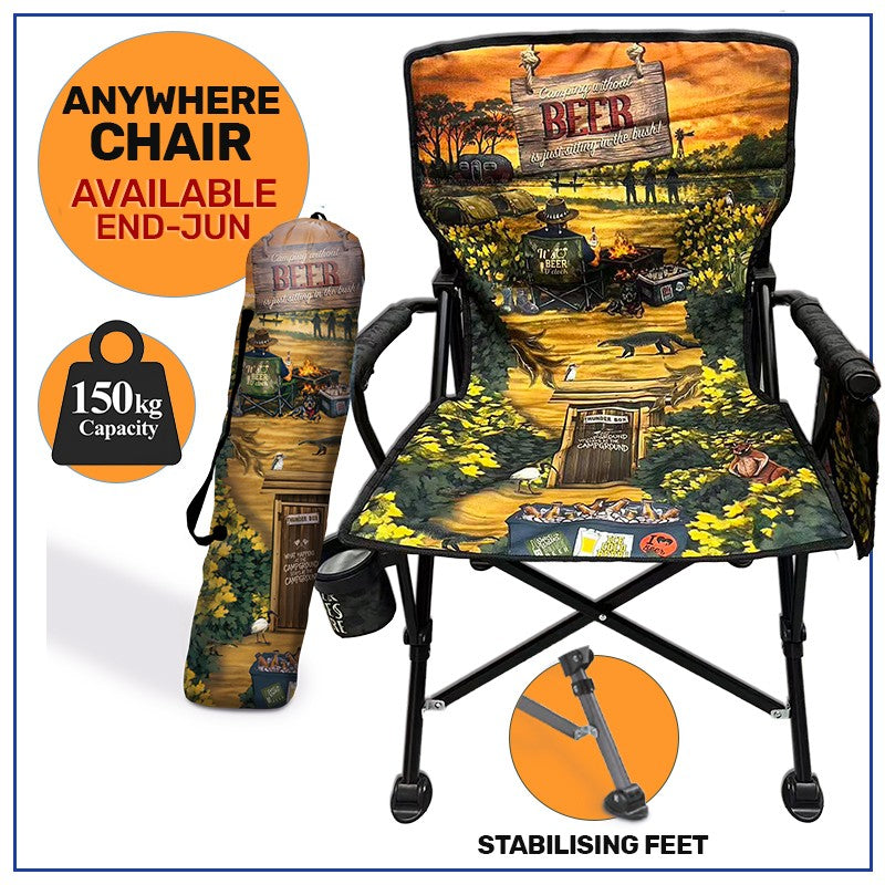 Lisa Pollock Camping Chair "Camping Without Beer Is Just Sitting In The Bush"