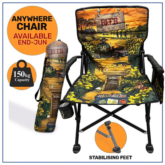 Lisa Pollock Camping Chair "Camping Without Beer Is Just Sitting In The Bush"