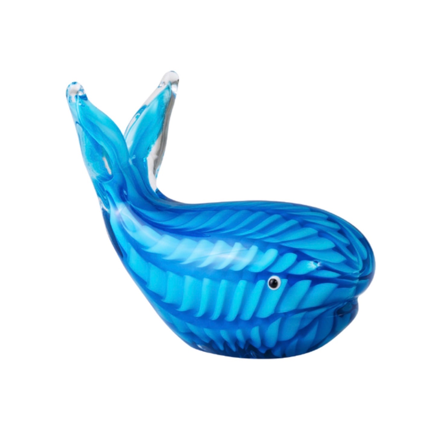 ZIBO ART GLASS WHALE BALENA