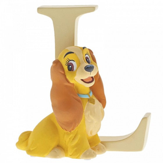 DISNEY SHOWCASE ENCHANTING COLLECTION ALPHABET LETTER FIGURINE "L" LADY