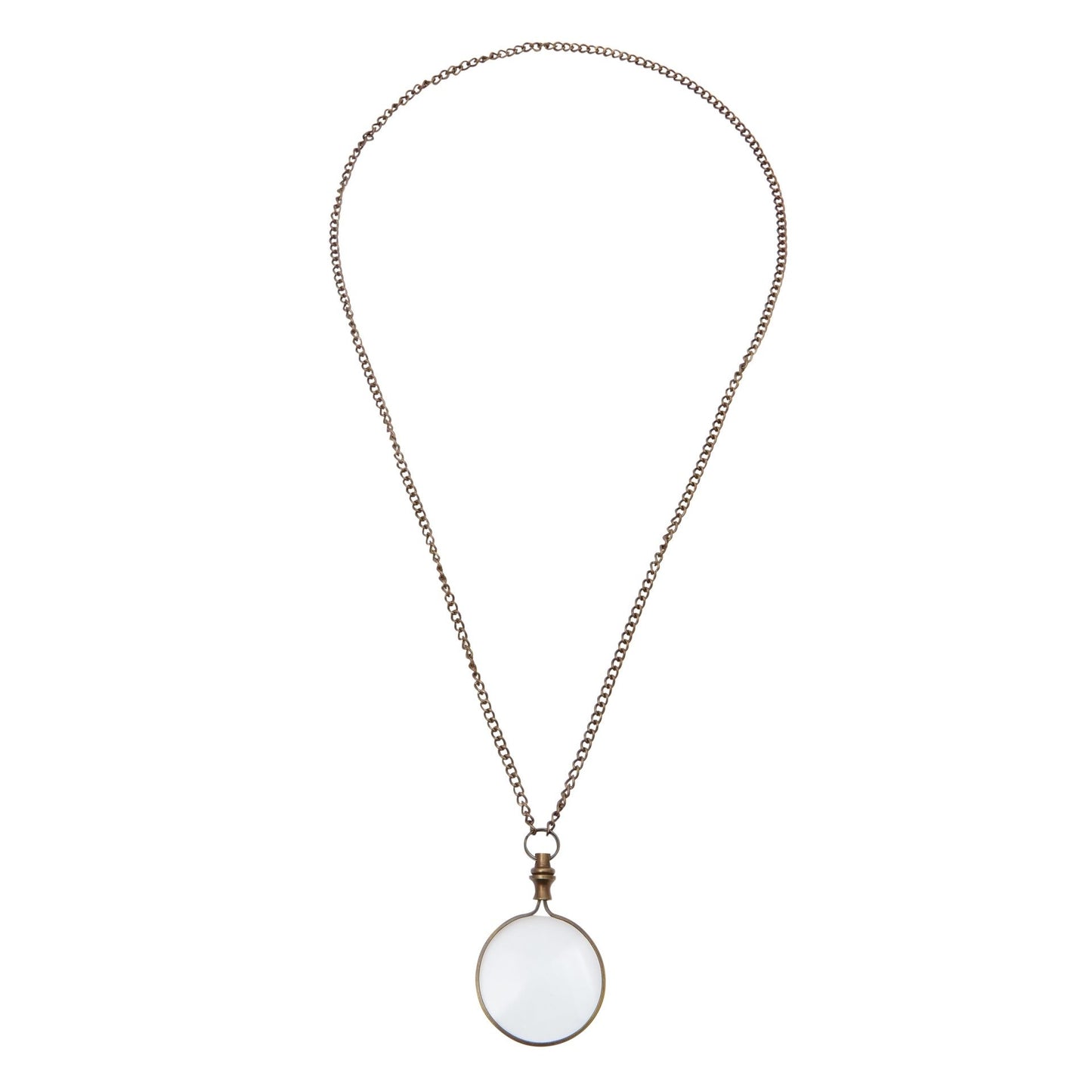 Metal Pendant Magnifier On Chain