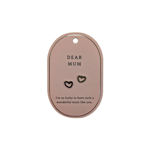 SWEETHEART MUM SILVER EARRINGS