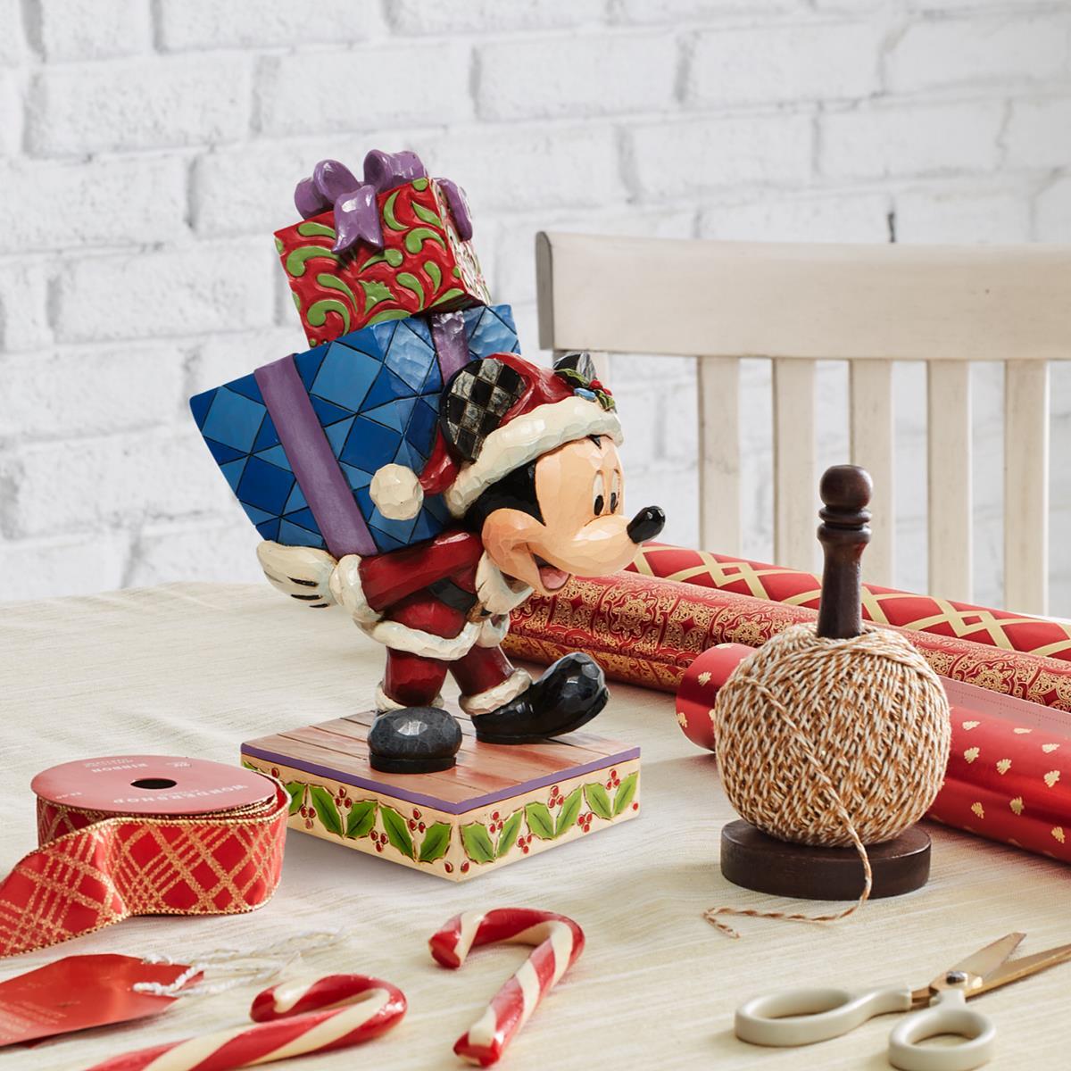 DISNEY TRADITIONS BY JIM SHORE MICKEY WITH PRESENT