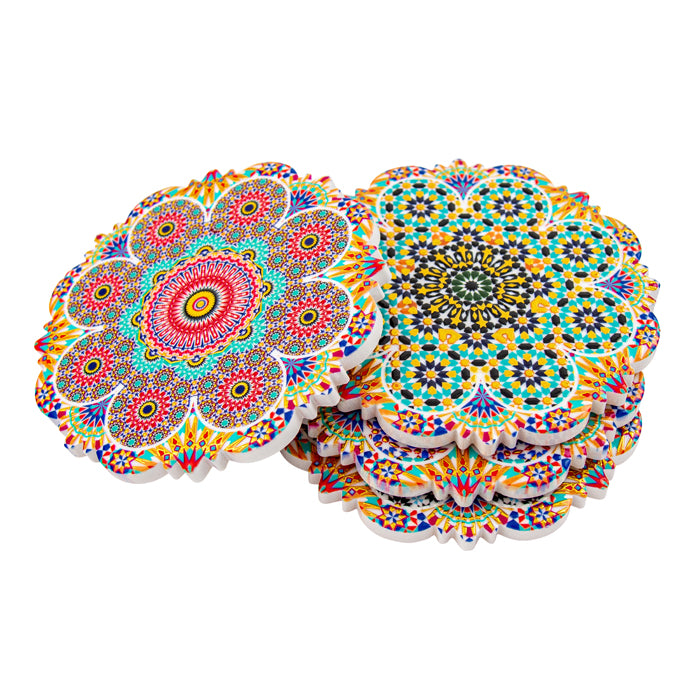 CERAMIC COASTERS SUN SHAPE SET OF 4 HEPBURN