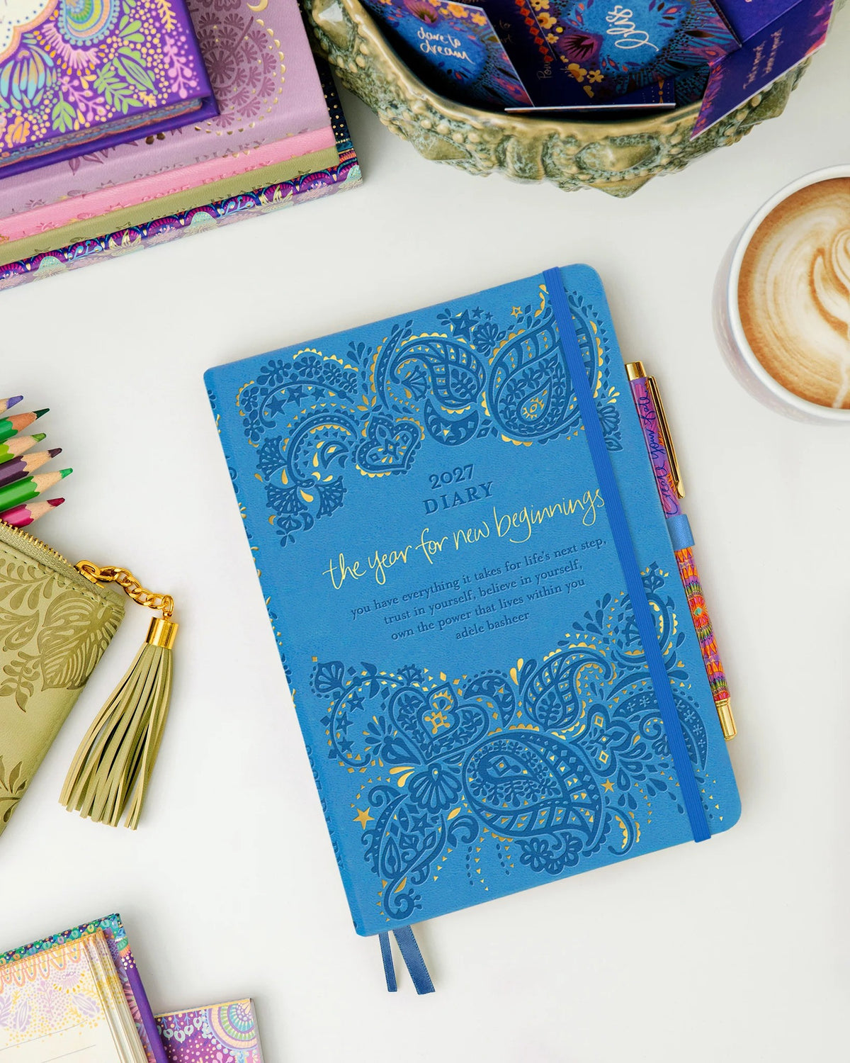 Intrinsic 2027 Diary Planner The Year For New Beginnings - Bahama Blue