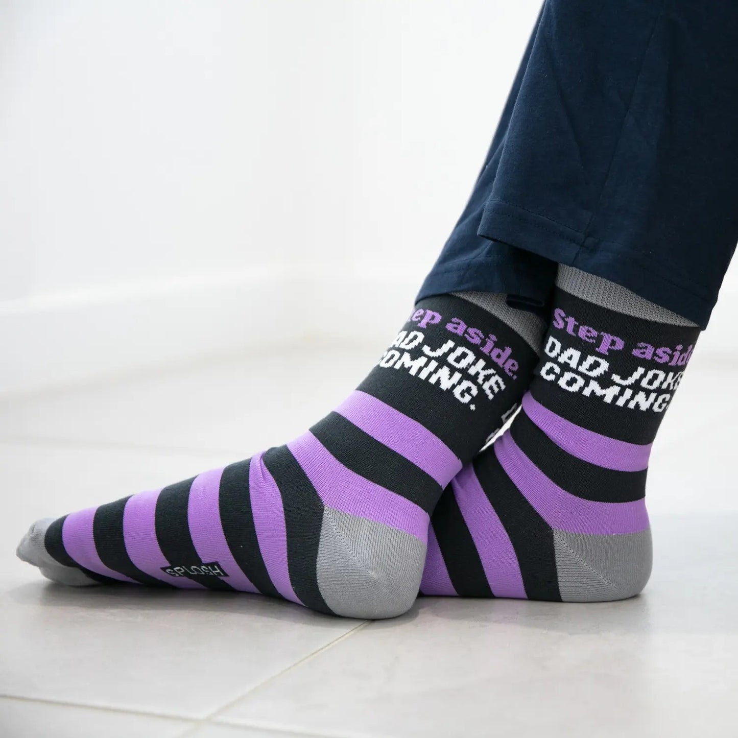Socks With Sayings "Step Aside, Dad Joke Coming"