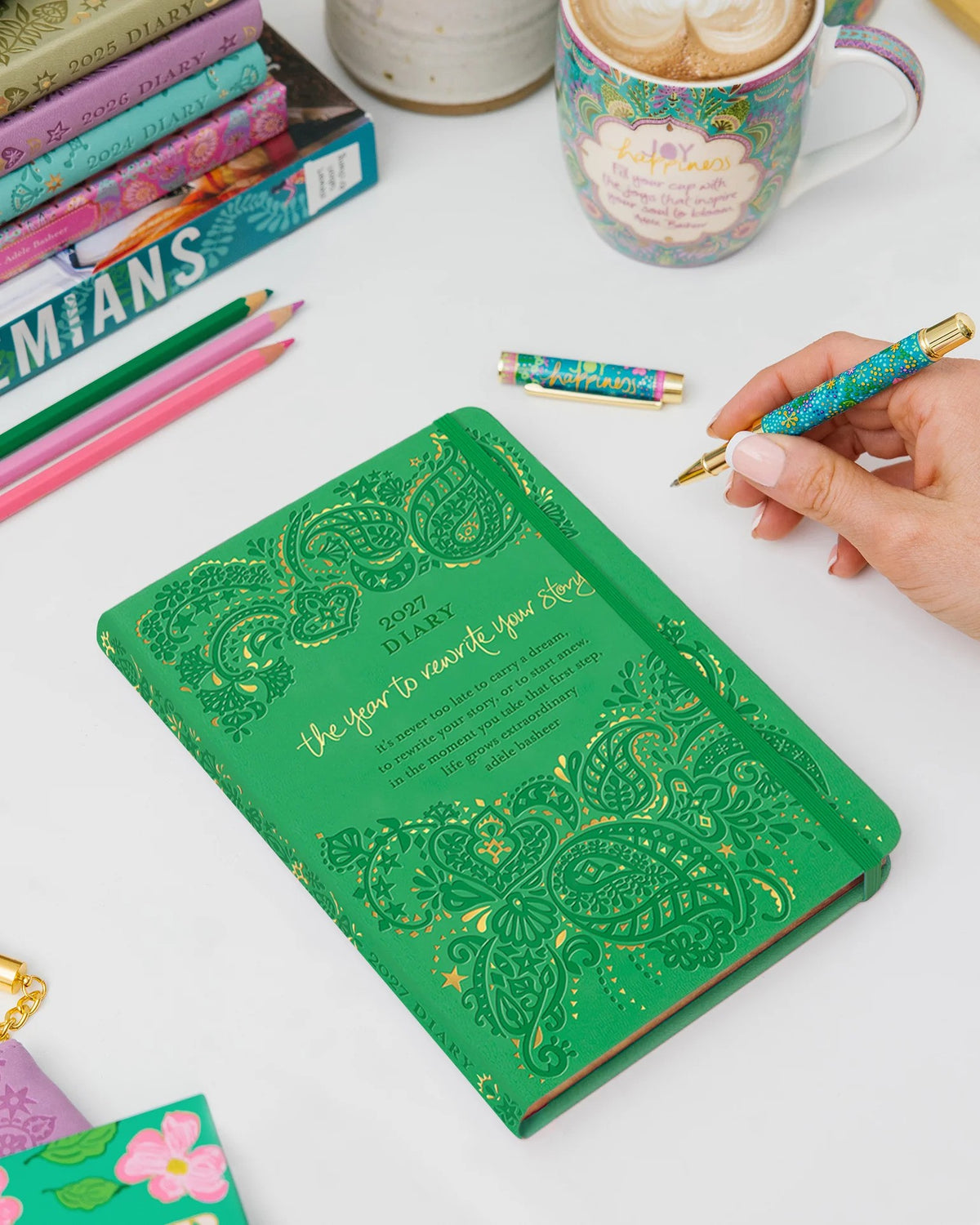 Intrinsic 2027 Diary Planner The Year To Rewrite Your Story - Emerald Green