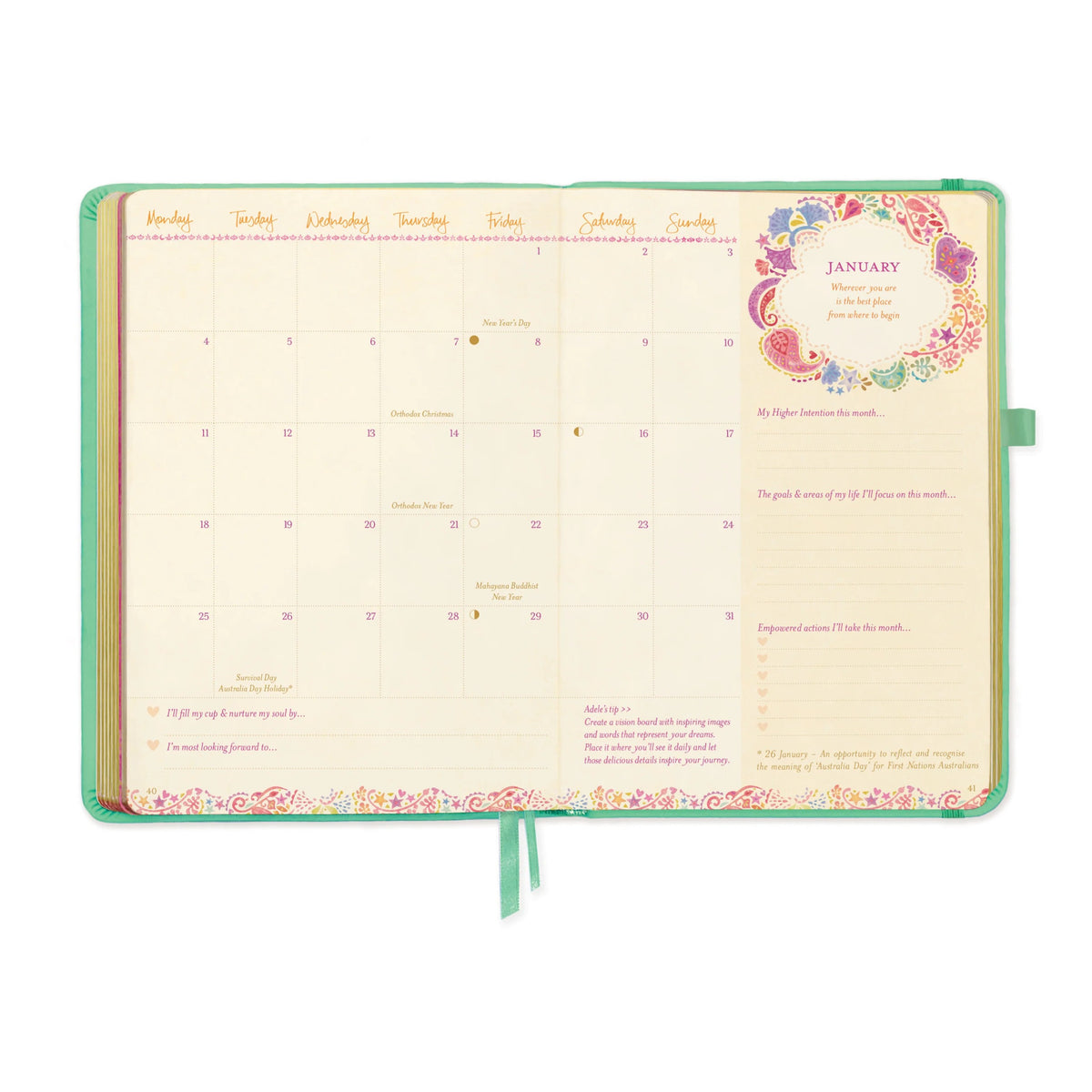 Intrinsic 2027 Diary Planner The Year To Nourish Your Soul - Tahitian Turquoise