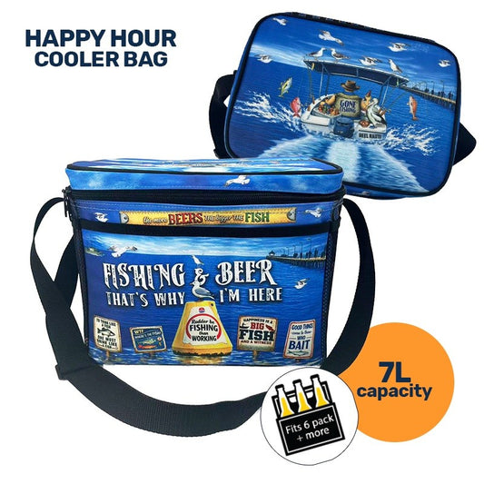 Lisa Pollock Cooler Bag "Fishing & Beer"