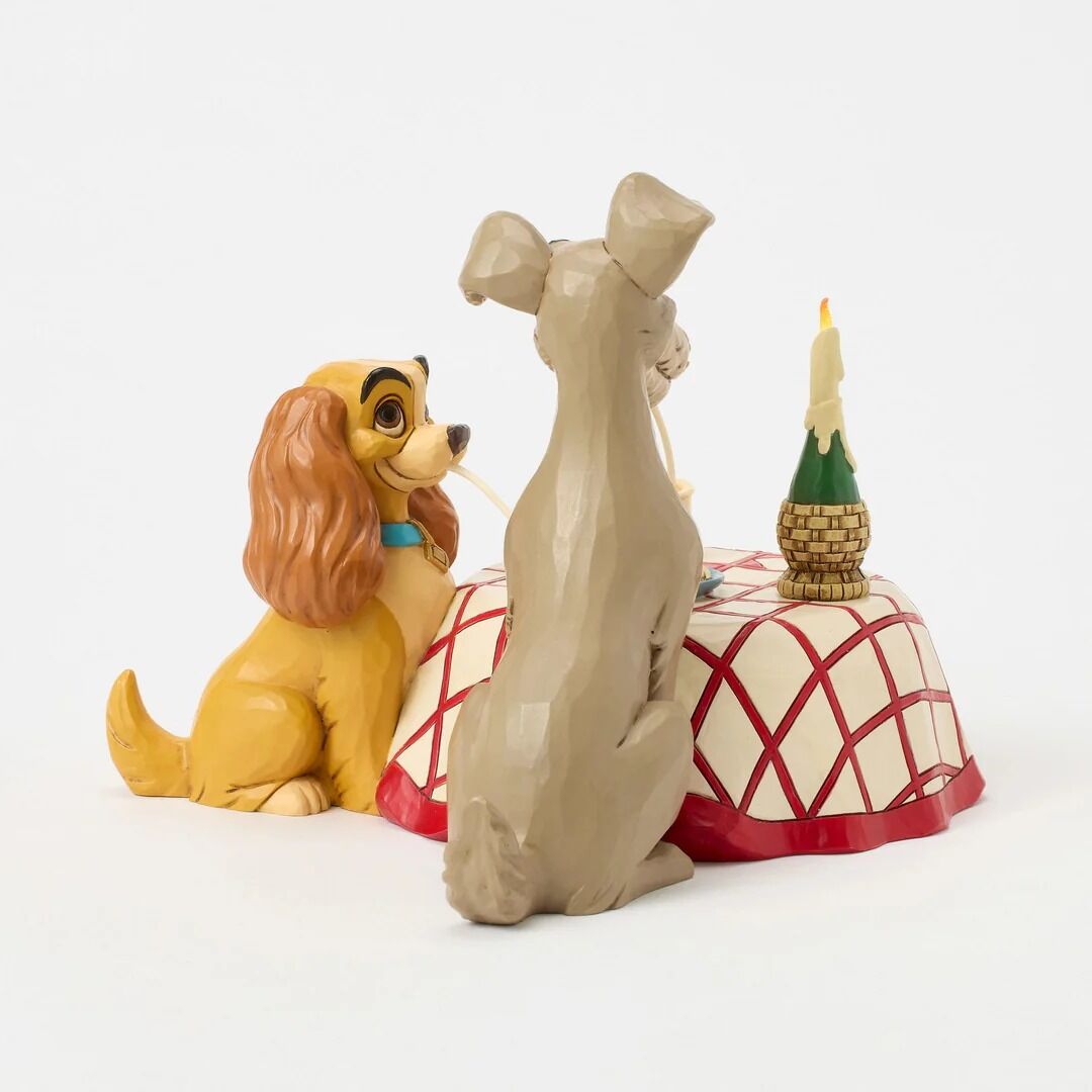 DISNEY TRADITIONS BY JIM SHORE LADY & THE TRAMP SPAGHETTI SCENE