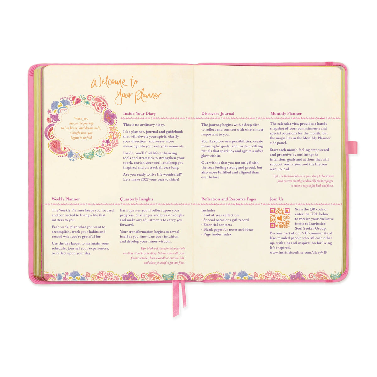 Intrinsic 2027 Diary Planner The Year For You - Rose Quartz Pink