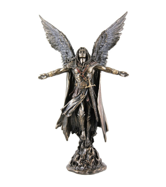 VERONESE DESIGNS BRONZE FIGURINE ARCHANGEL URIEL SMALL