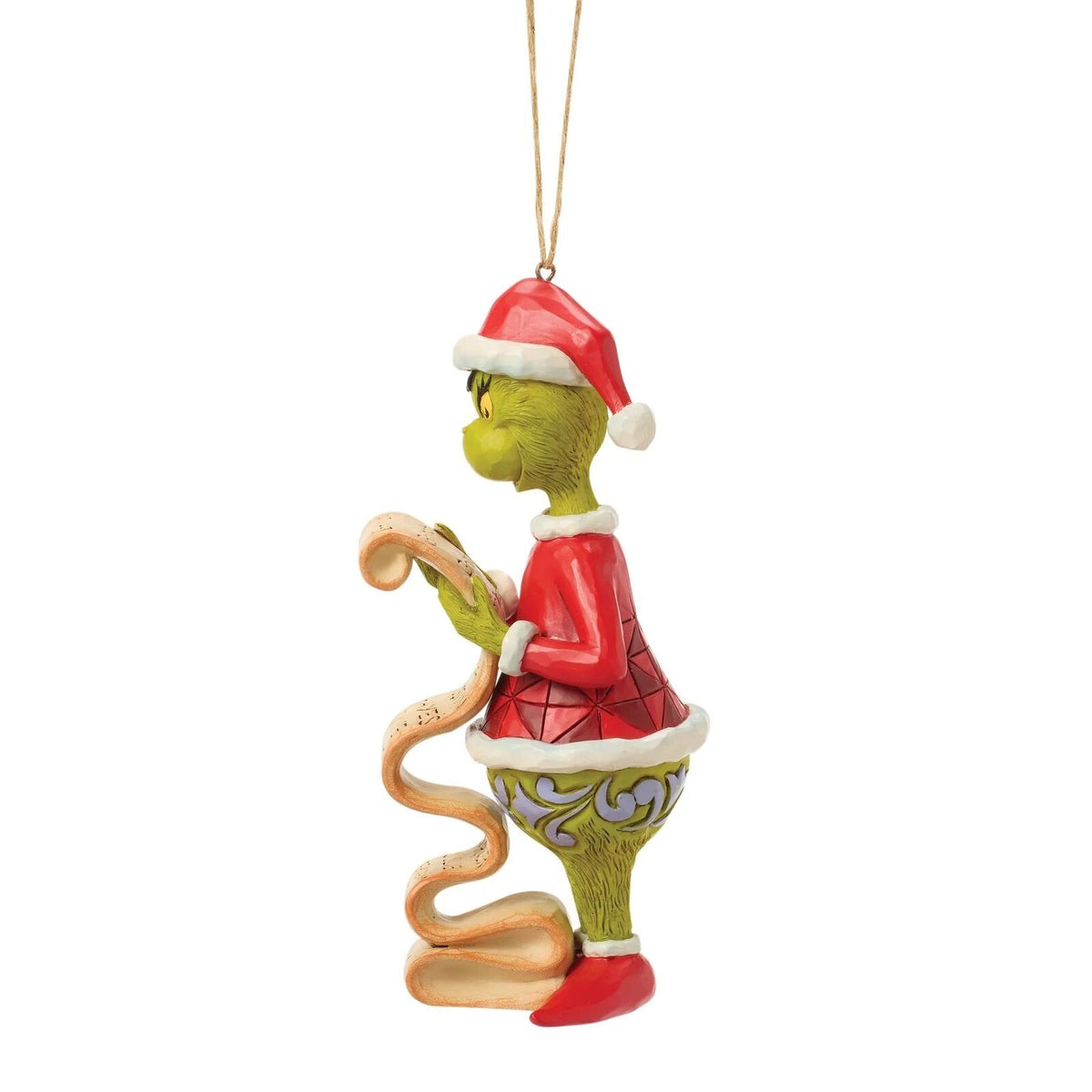 The Grinch By Jim Shore Grinch With List Hanging Ornament