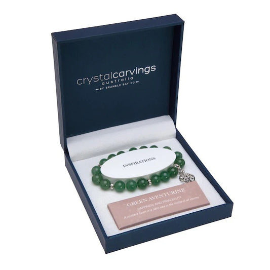 Bramble Bay Bracelet Green Aventurine Tree Of Life Charm