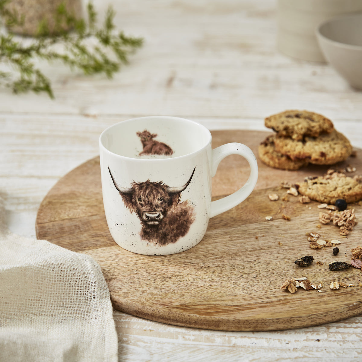 ROYAL WORCESTER WRENDALE MUG HIGHLAND COW