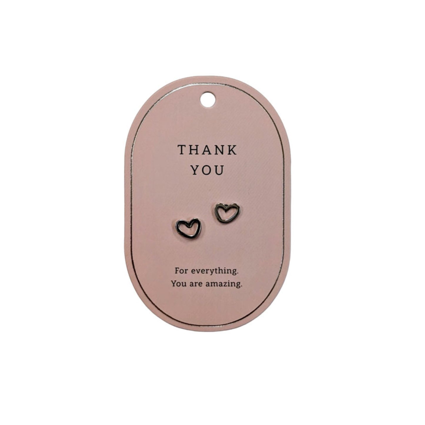 SWEETHEART THANK YOU SILVER EARRINGS