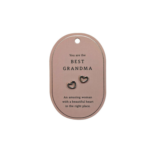 SWEETHEART GRANDMA SILVER EARRINGS