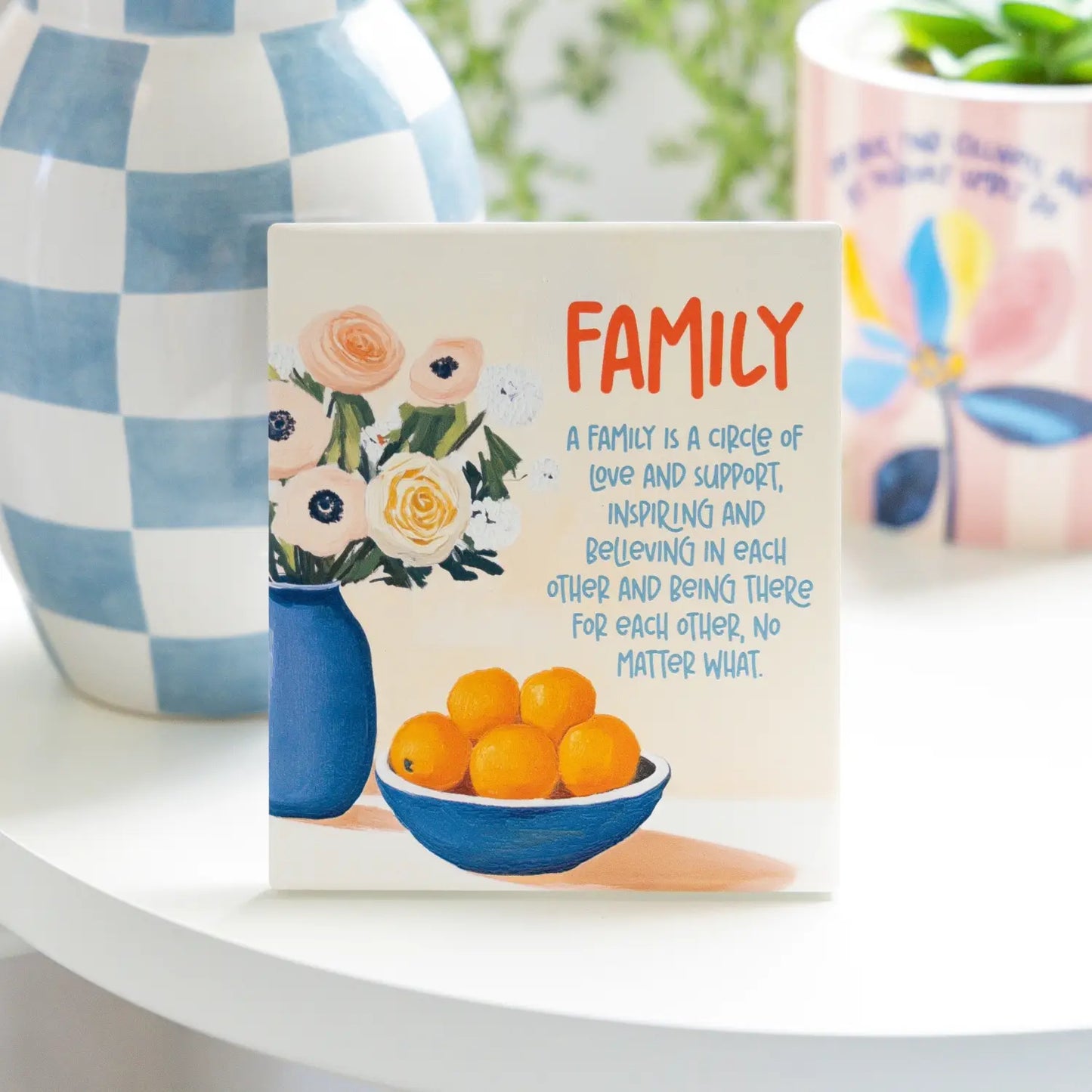 Ceramic Verse Plaque Billie Family