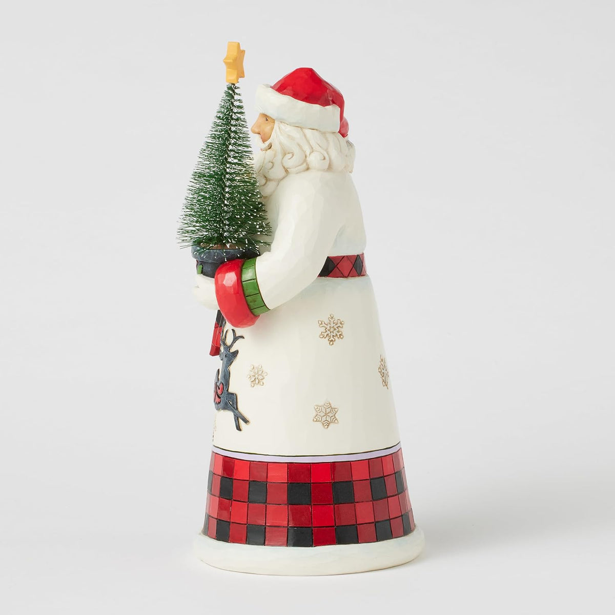 Heartwood Creek By Jim Shore Santa Holding A Sisal Christmas Tree Figurine