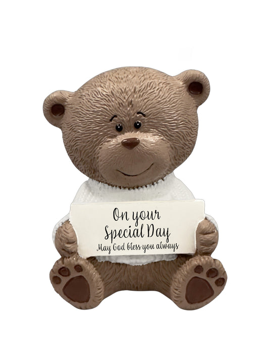 TEDDY MOMENTS RESIN BEAR ON YOUR SPECIAL DAY