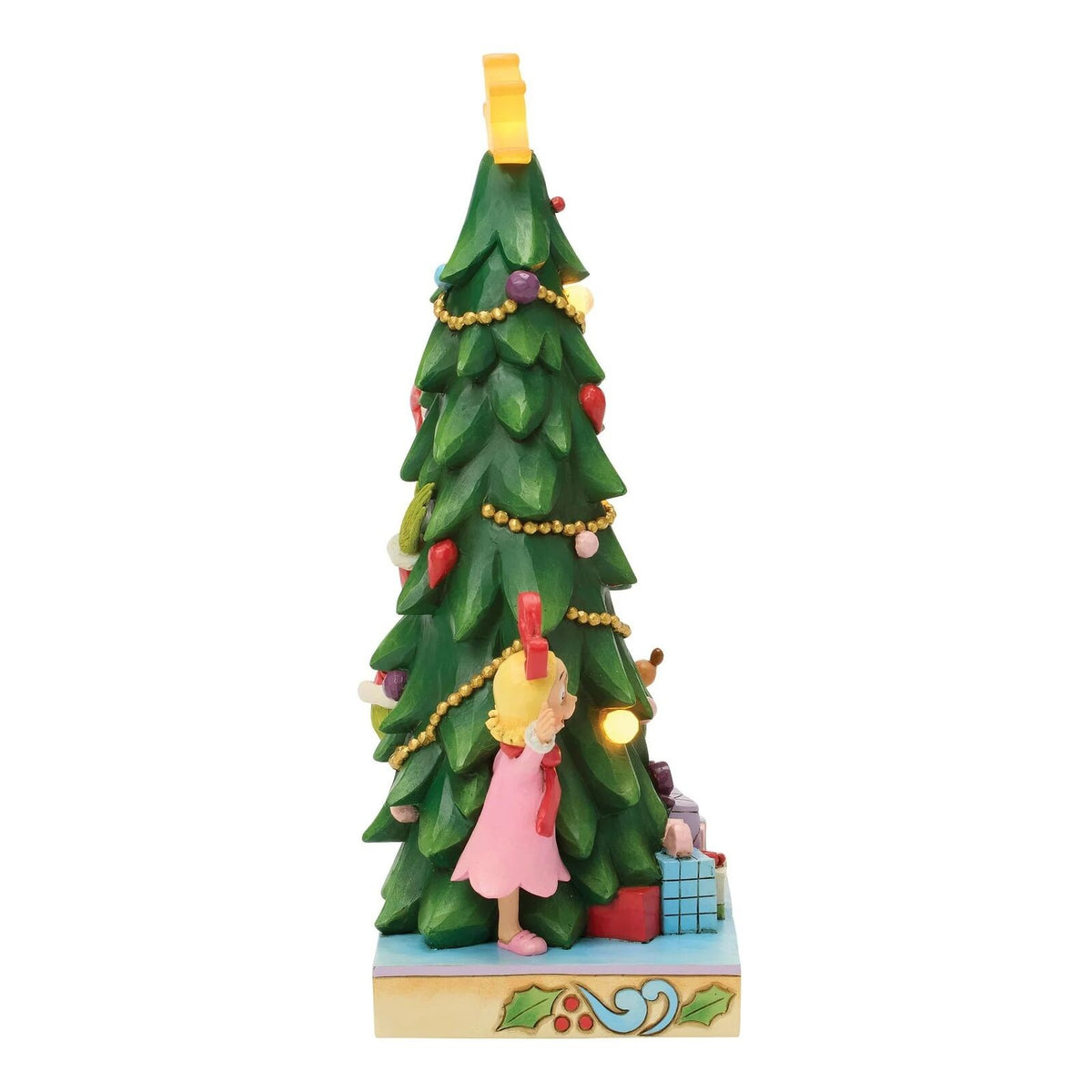 The Grinch By Jim Shore Grinch, Cindy & Max With Christmas Tree Peeking