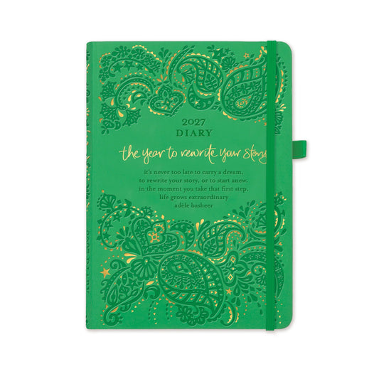 Intrinsic 2027 Diary Planner The Year To Rewrite Your Story - Emerald Green