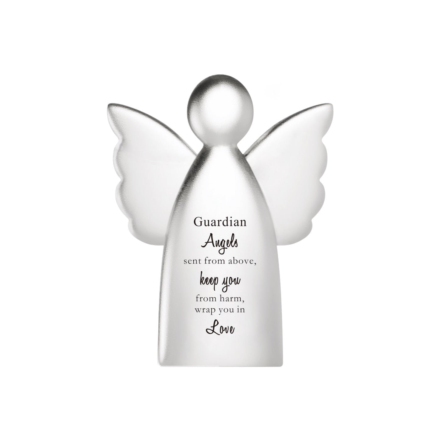 ANGEL METAL FIGURINE SHINY FINISH GUARDIAN ANGEL