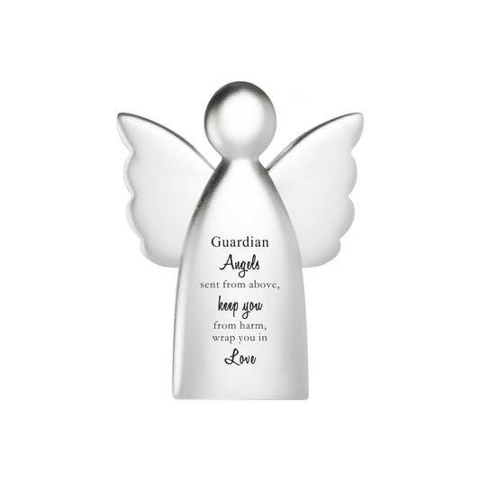 ANGEL METAL FIGURINE SHINY FINISH GUARDIAN ANGEL