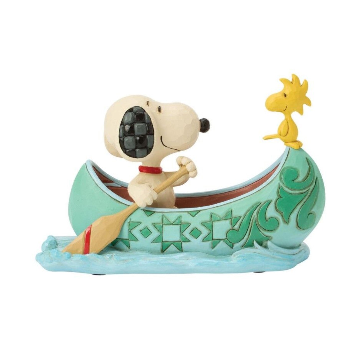 PEANUTS BY JIM SHORE SNOOPY & WOODSTOCK IN CANOE