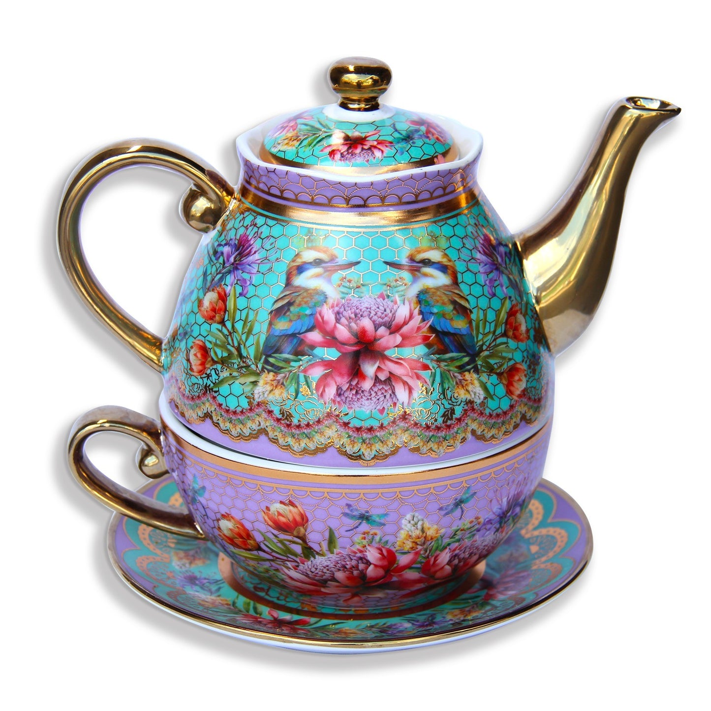 Lisa Pollock Ceramic Tea For One Set In Gift Box Vintage Kookas