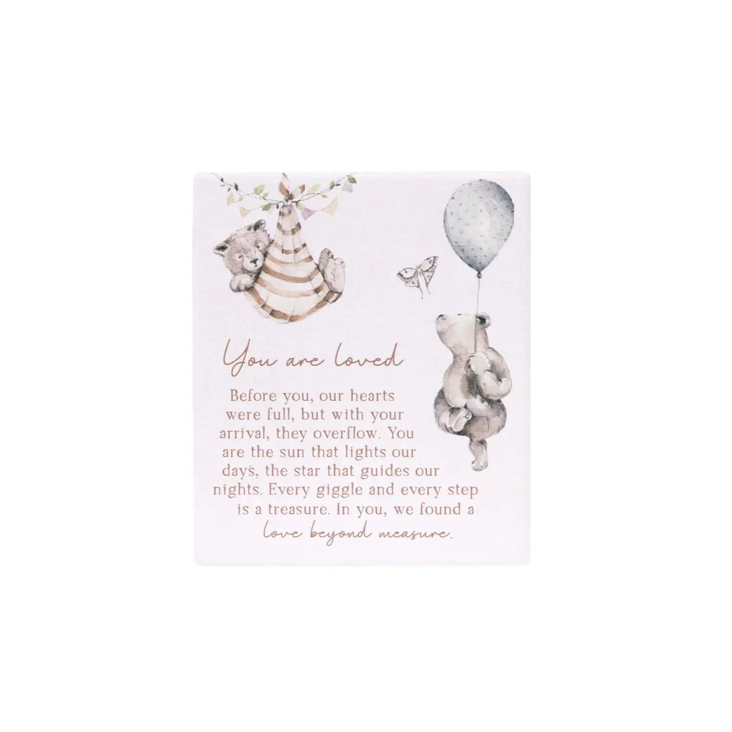 Ceramic Verse Plaque Tiny Wonders Loved