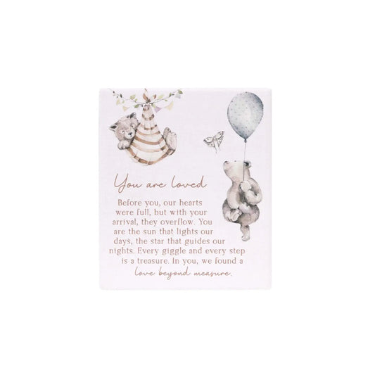 Ceramic Verse Plaque Tiny Wonders Loved