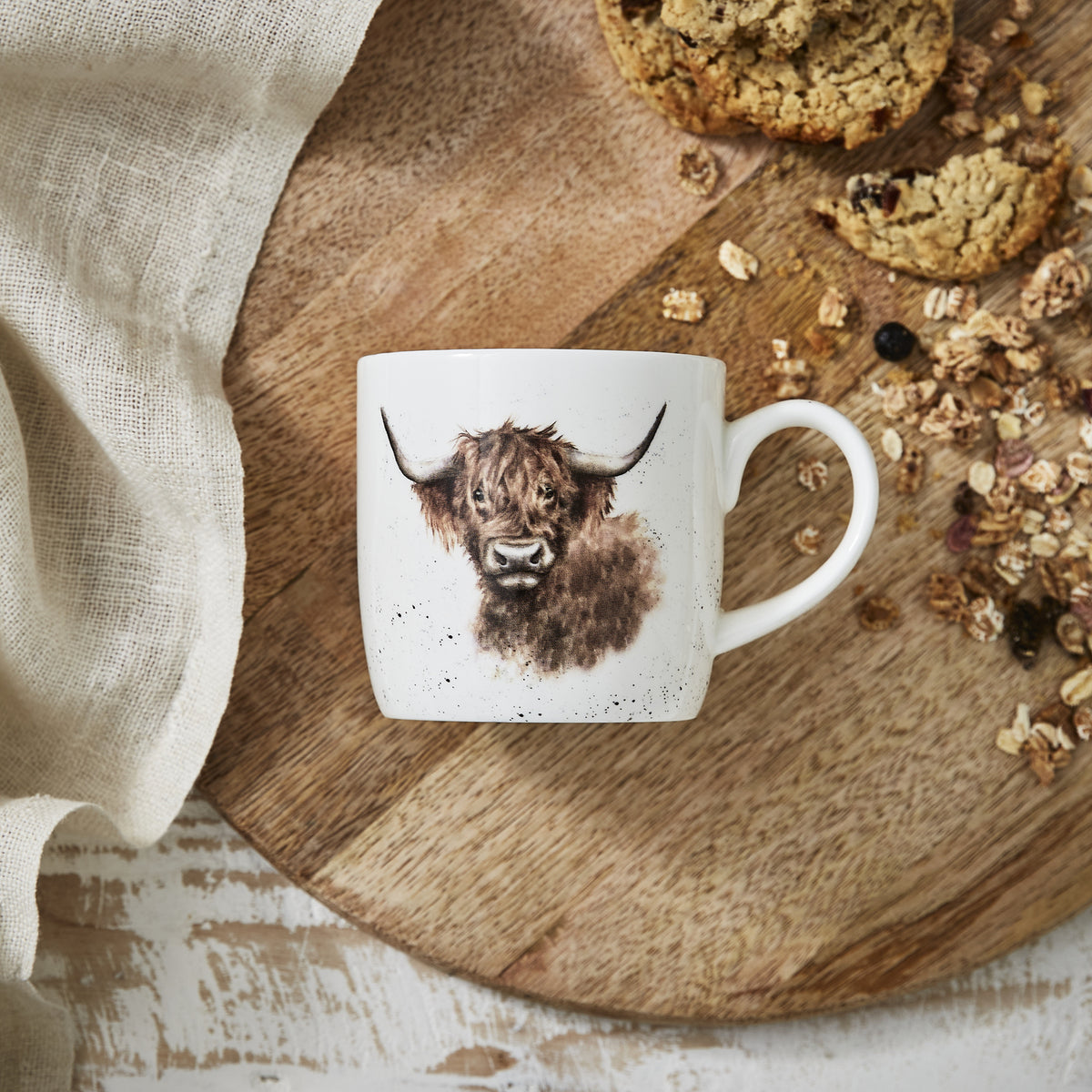 ROYAL WORCESTER WRENDALE MUG HIGHLAND COW