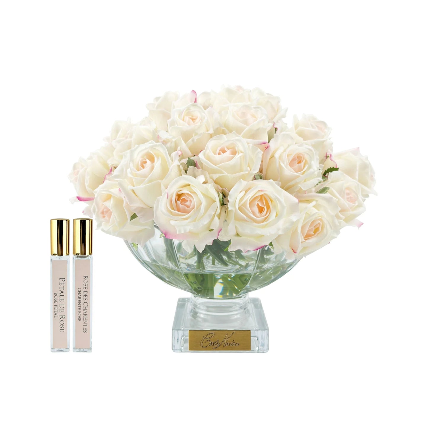 Cote Noire Luxury Centrepiece 37 Rose Bud Pink Blush with Gold Badge