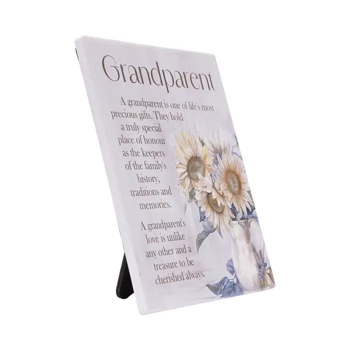 Saddle & Bloom Verse Plaque Grandparent