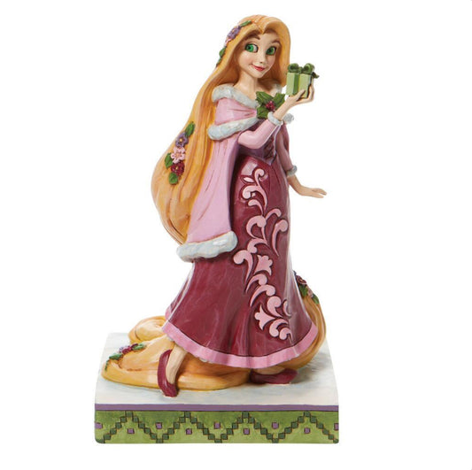 DISNEY TRADITIONS BY JIM SHORE CHRISTMAS RAPUNZEL WITH GIFT