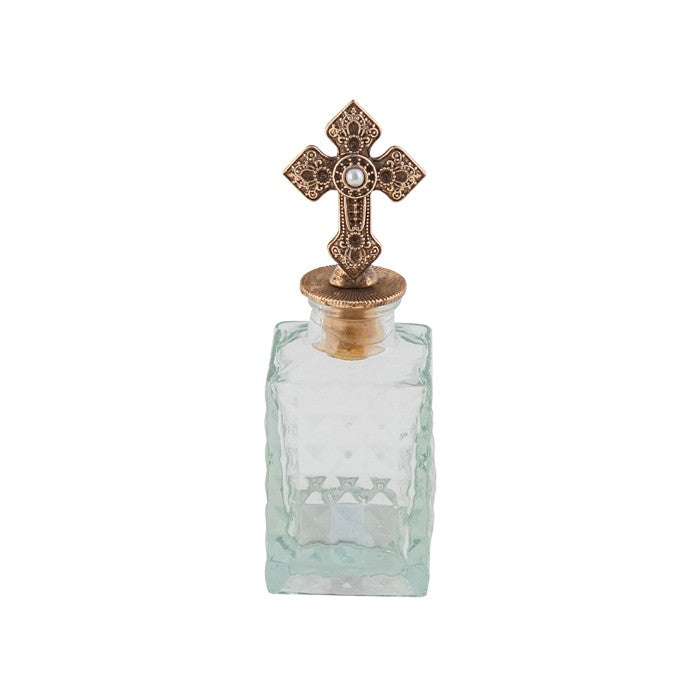 Pandora Bottle With Pewter Cross Top Lid
