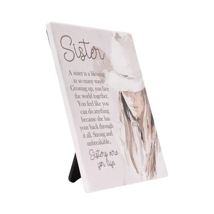 Saddle & Bloom Verse Plaque Sister