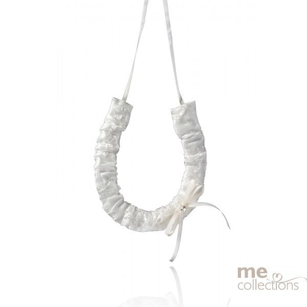 Wedding Charm Horseshoe With Beautiful Satin Overlay