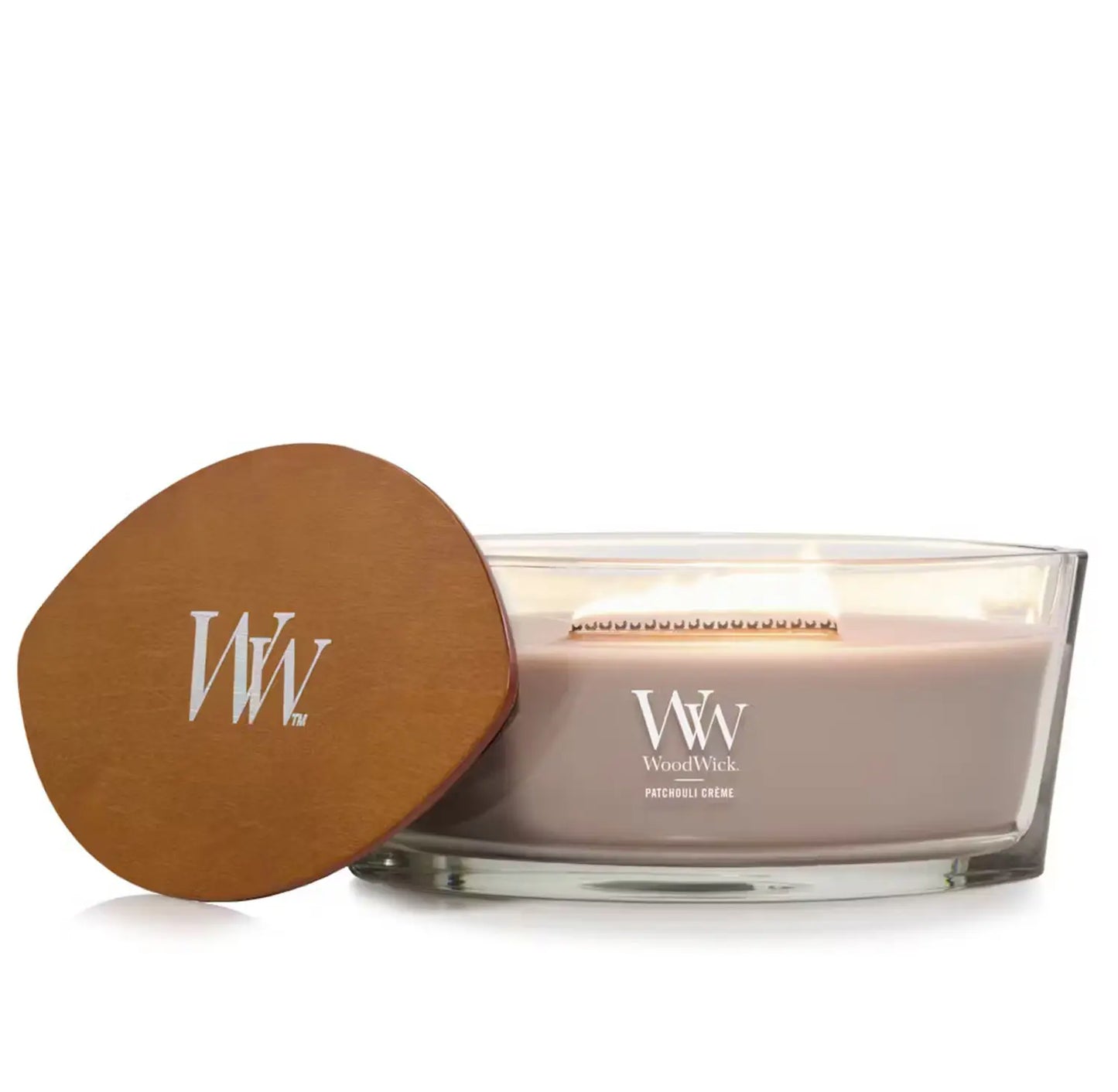 WoodWick Candle Patchouli Crème Ellipse