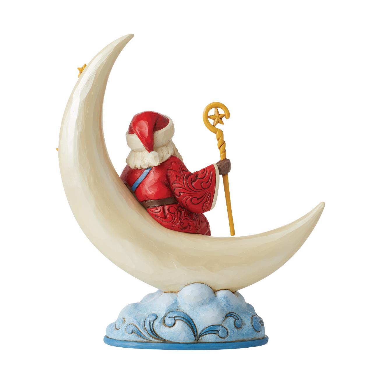HEARTWOOD CREEK SANTA ON MOON 20CM