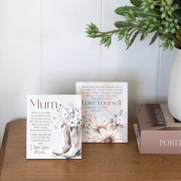 Saddle & Bloom Verse Plaque Mum