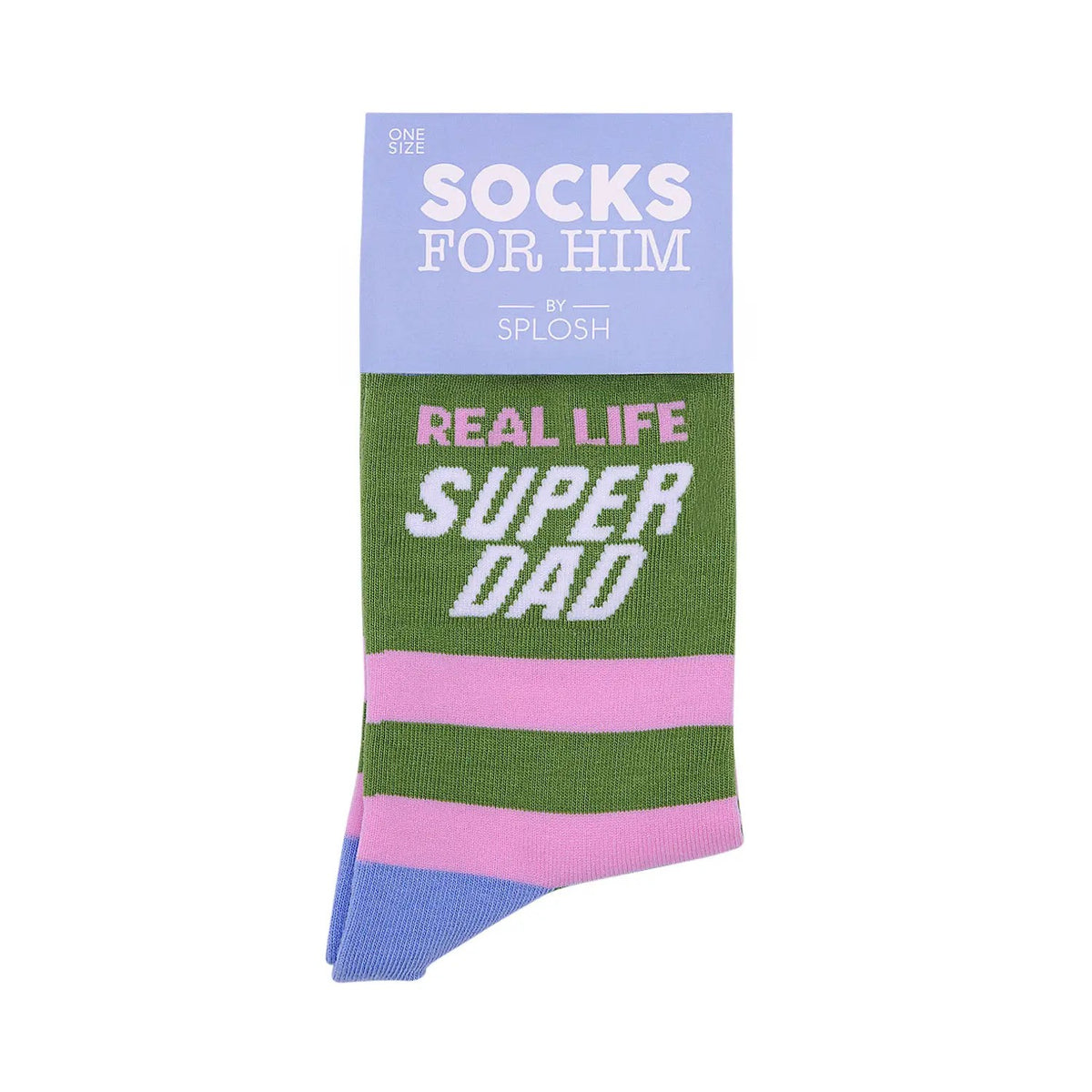 Socks With Sayings "Real Life Super Dad"