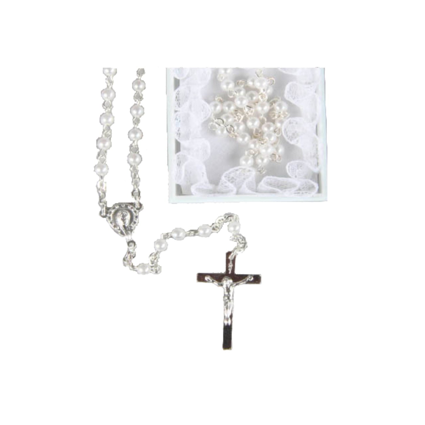 MY FIRST ROSARY BEADS WHITE