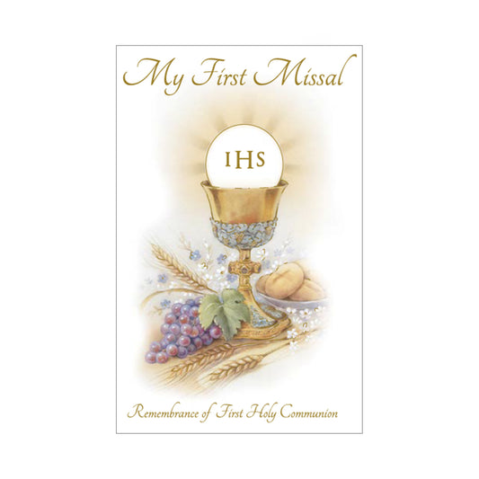COMMUNION BOOK SYMBOL CHALLICE HARD COVER
