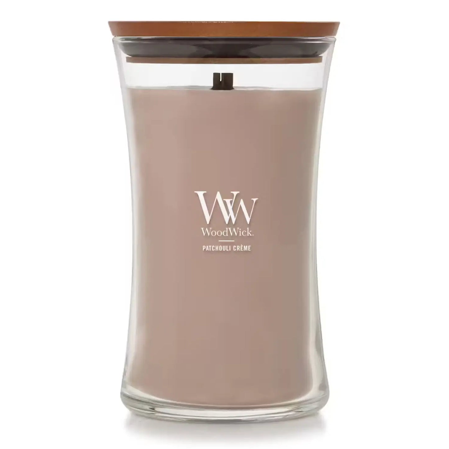 WoodWick Candle Patchouli Crème Large