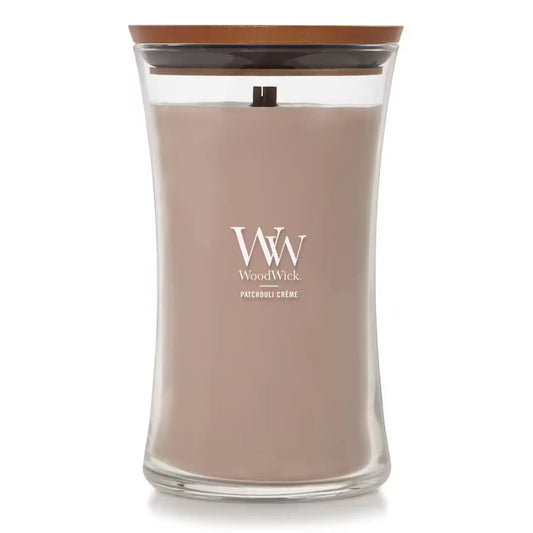 WoodWick Candle Patchouli Crème Large