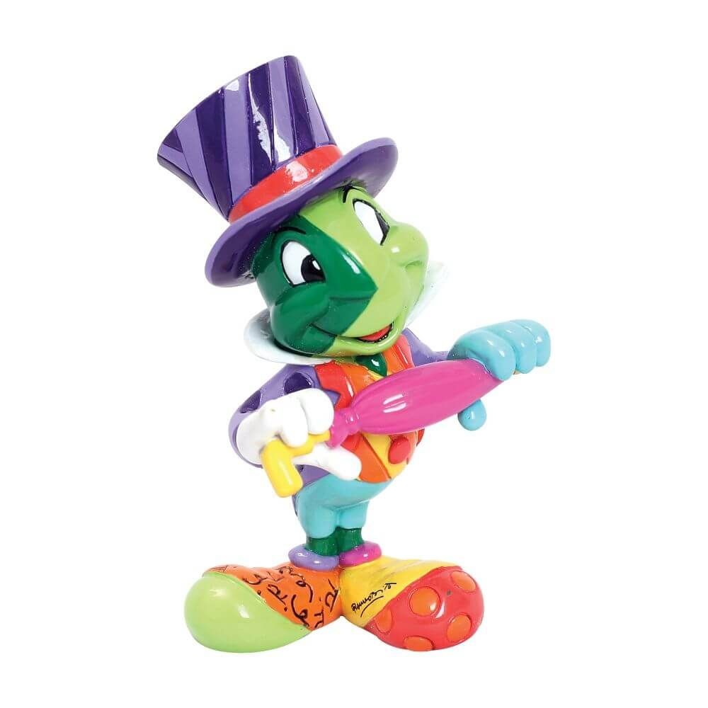DISNEY BRITTO JIMINY CRICKET HOLDING UMBRELLA MINI FIGURINE