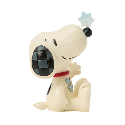 Peanuts By Jim Shore Mini Snoopy With Snowflake On Nose
