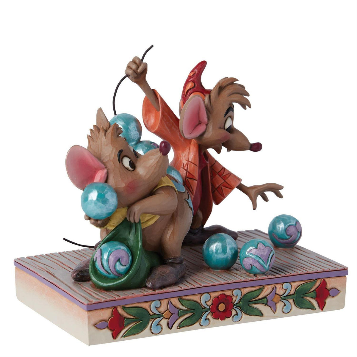 DISNEY TRADITIONS BY JIM SHORE JAQ & GUS WITH BEADS
